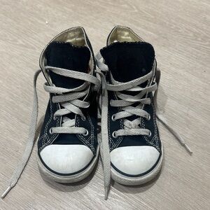 Converse Kids Black and White High-Top Sneakers
